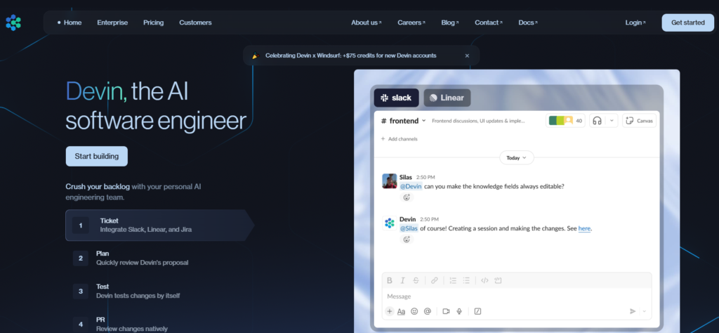 Devin AI, l'agent ingénieur logiciel : Slack, Linear et boucle de tâches autonome