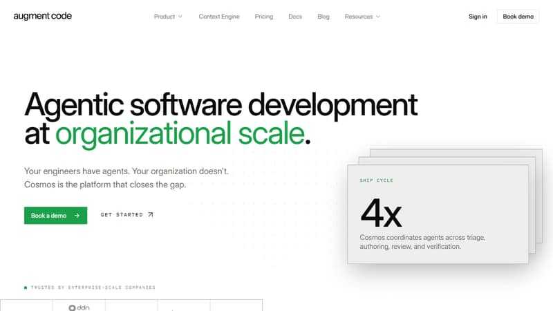 Screenshot of Augment Code's interface (the tool you want to replace)