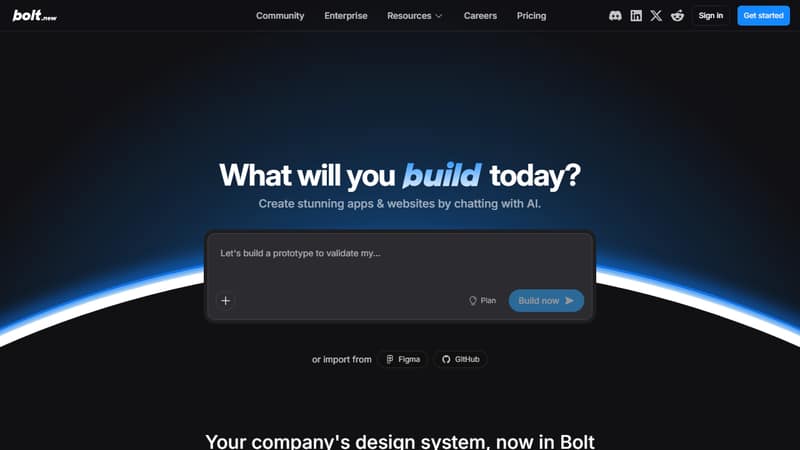 Capture de l'interface Bolt en mai 2026