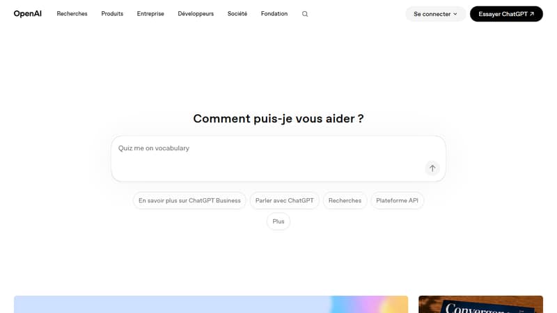 Capture de l'interface ChatGPT en mai 2026