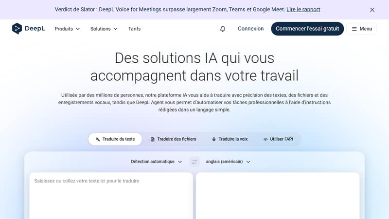 Screenshot of DeepL Write's homepage in May 2026