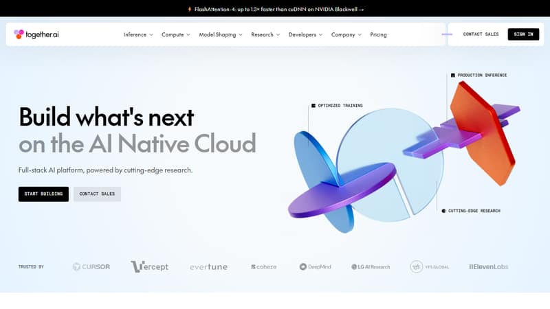 Screenshot of Together AI's interface (the tool you want to replace)