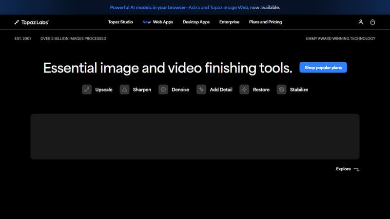 Screenshot der Oberfläche von Topaz Video AI (das zu ersetzende Tool)
